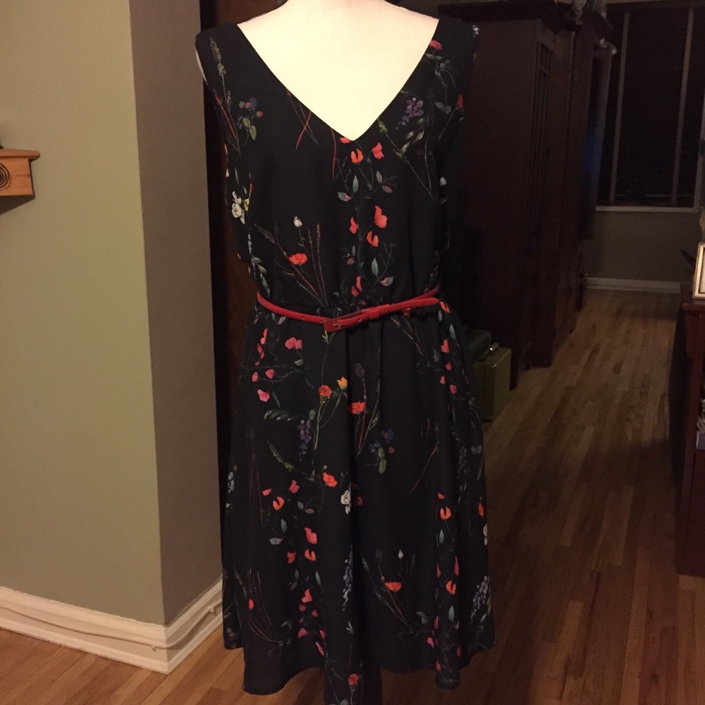 V-neck floral dress. NWOT.